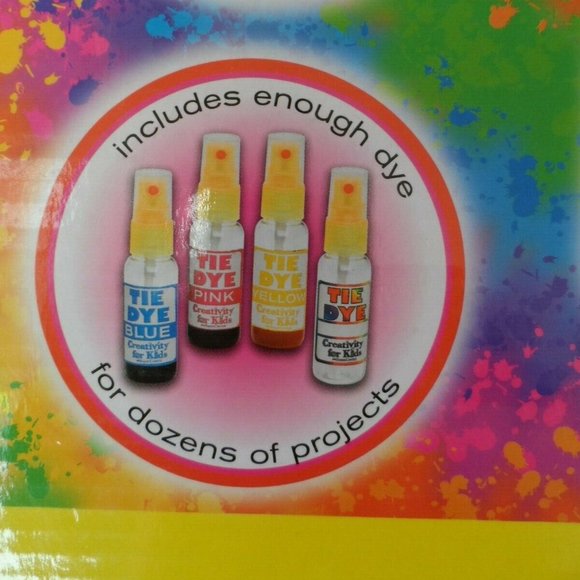 E-Z Spray Tie Dye Craft Kit Creativity for Kids Drawstring Backpack Bag - Picture 2 of 6